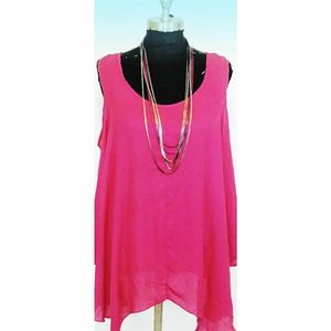 "Unique Spectrum" Ruby Sheer Blouse